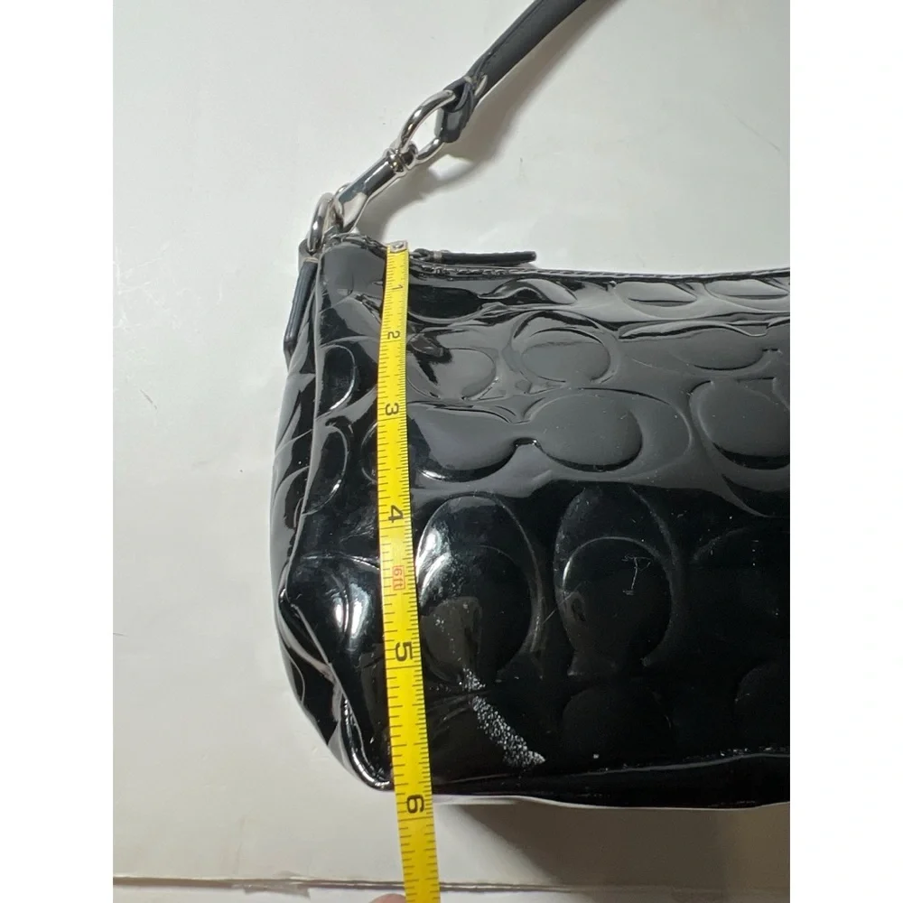 Coach Black Patent Leather Shoulder Bag - Picture 9 of 11